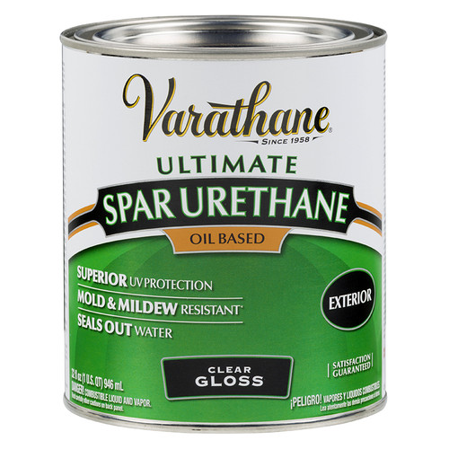1 Qt Rust-Oleum 9241 Clear Varathane Oil-Based Spar Urethane, Gloss - Case of 2