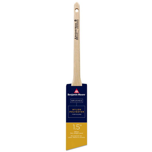 1-1/2" Benjamin Moore U61815-017 Nylon/Polyester Paint Brush, Nylon/Polyester Firm Thin Angle Sash