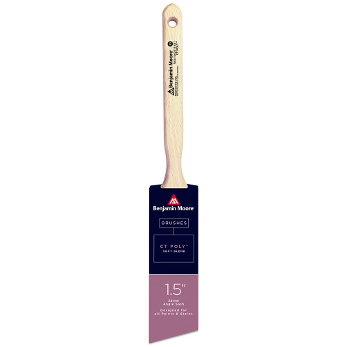 1-1/2" Benjamin Moore U62015-017 CT Poly Paint Brush, CT Poly Soft Blend Angle Sash