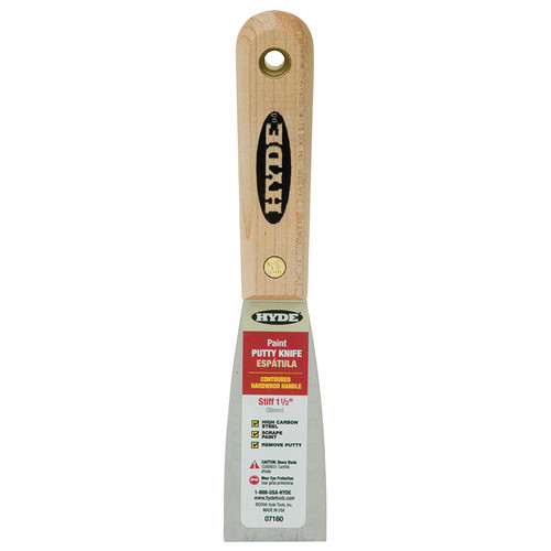 1-1/2" Hyde 07160 Hardwood Stiff Putty Knife