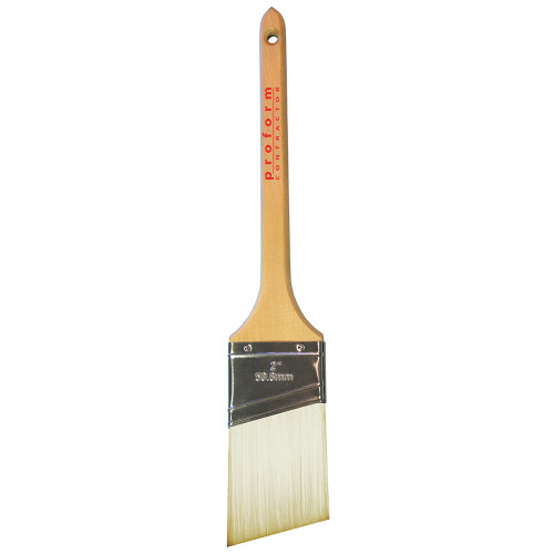 1-1/2" Proform CS1.5AX White China Angled Cut Sash Paint Brush, Sash Handle