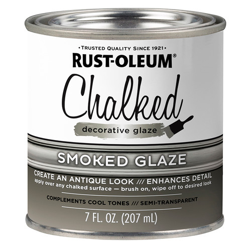 1/2 Pint Rust-Oleum 349609 Smoked Glaze Chalked Semi-Transparent Decorative Glaze - Case of 4