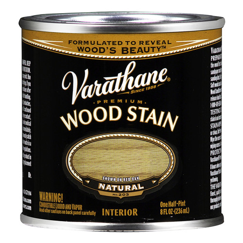 1/2 Pt Rust-Oleum 211755 Natural Varathane Interior Oil-Based Premium Wood Stain - Case of 4