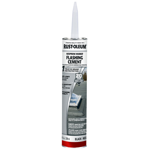 10.1 Oz Rust-Oleum 301823 Black Roofing Neoprene Rubber Flashing Cement