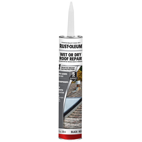 10.1 Oz Rust-Oleum 301826 Black Roofing Plastic Roof Cement