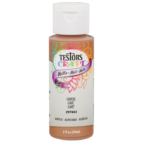 2 Oz Rust-Oleum 297843 Coffee Testors Acrylic Craft Paint