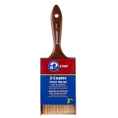 3" Premier 810 Z-Coater Paint Brush Polyester, Plastic Handle