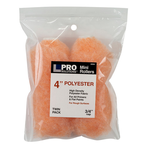 4" x 3/4" Nap Pro Solutions 44344 Pink Polyester Mini-Roller Cover, 2-Pack
