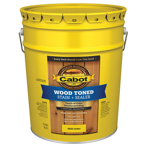 5 Gal Cabot 3002 Cedar Wood Toned Deck & Siding Stain