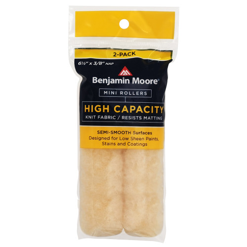 6-1/2" x 3/8" Nap Benjamin Moore U66501-018 Knit High Capacity Mini Roller Cover, 2-Pack