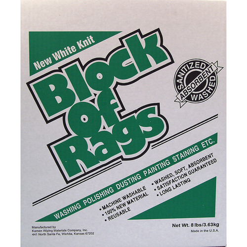 8 Lb Kamen 41 Bleached Select Wiper New White Knit Box