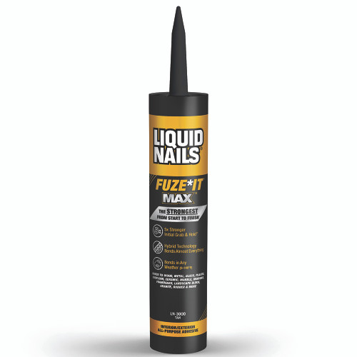 9 Oz Liquid Nails LN-3000 White Fuze*IT MAX Interior & Exterior All-Purpose Adhesive
