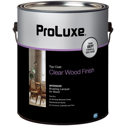 1 Gal ProLuxe PLX017/01 Clear ProLuxe Interior Brushing Lacquer For Wood, Satin - Case of 4