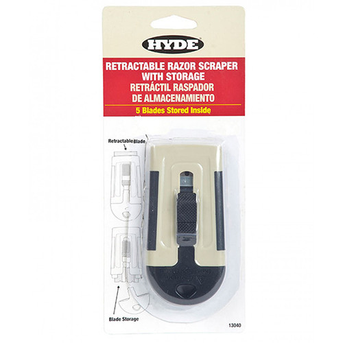 Hyde 13040 Hyde Glass Scraper w/ 5 Blades Stored in Handle