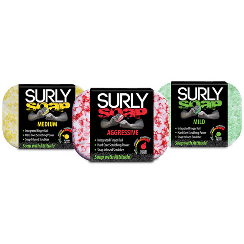 Large Bar Surly SS003 Green Surly Soap Infused Hand Scrubber, Mild - Case of 6
