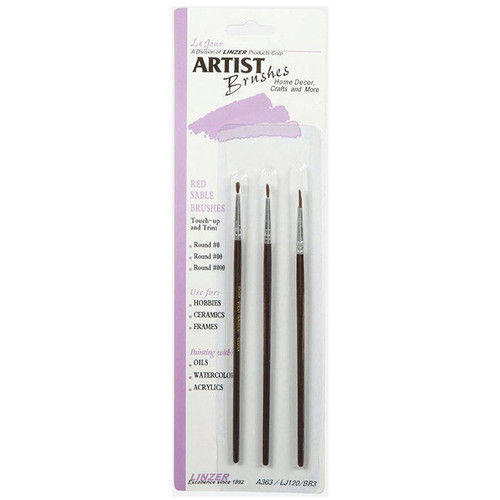 Linzer A363 Linzer Products 3 Piece Set Artist Brush