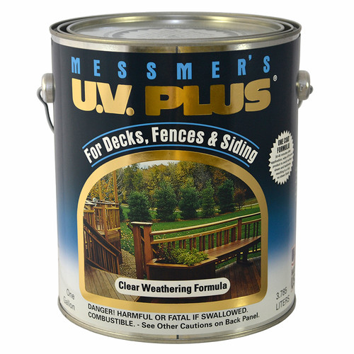 1 Gal Messmer's MC-499-1 Clear Weathering U.V. Plus Decks, Fences & Siding Semi-Transparent Oil-Based Stain - Case of 4
