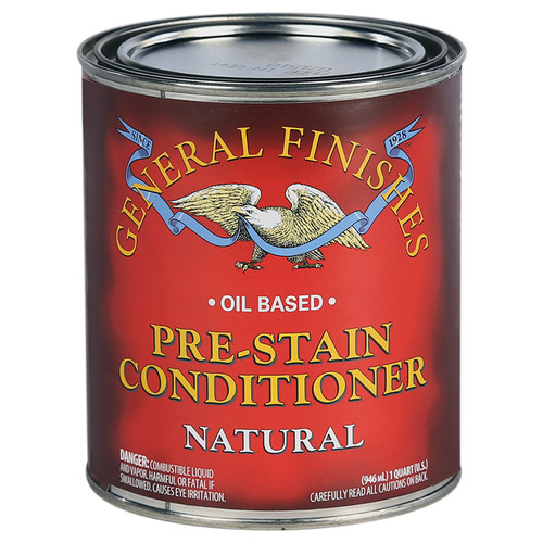 Qt General Finishes PSQT Clear Pre-Stain Oil-Based Wood Conditioner - Case of 8