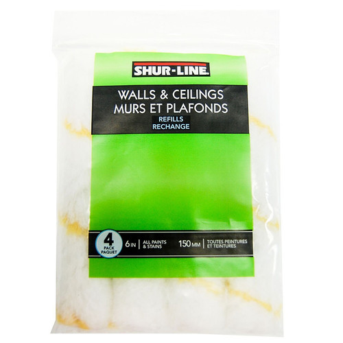 6" Shur-Line 2006784 Quick Pro Cloth Mini-Roller, 4-Pack