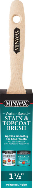 Minwax 427310150 1-1/2" Water Based Stain & Topcoat Brush