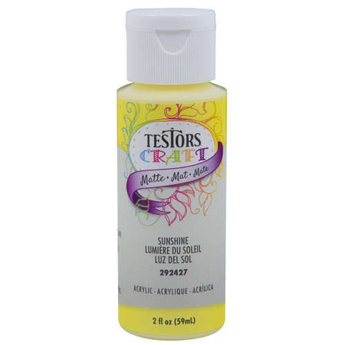 2 Oz Rust-Oleum 292427A Sunshine Testors Acrylic Craft Paint