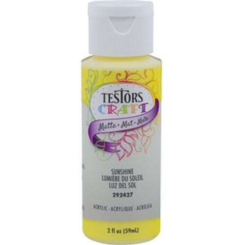 2 Oz Rust-Oleum 292427A Sunshine Testors Acrylic Craft Paint