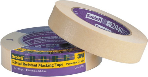 3M 2040-36A-BK 36mm x 55m Scotch Solvent Resistant Masking Tape 3M 2040-36A-BK 36mm x 55m Scotch Solvent Resistant Masking Tape