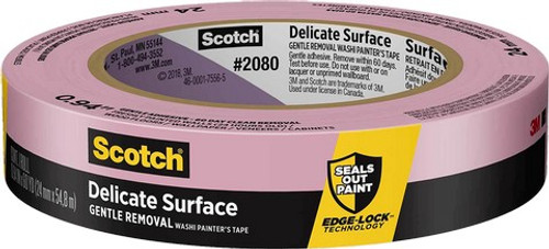 3M 2080-24EC .94" x 60yd (24mm) Scotch Delicate Surface Painters Tape