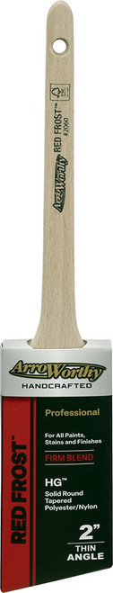 ArroWorthy 2060 2" Red Frost Rattail Square End Angle Sash Paint Brush