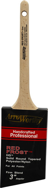 ArroWorthy 2060 3" Red Frost Rattail Square End Angle Sash Paint Brush