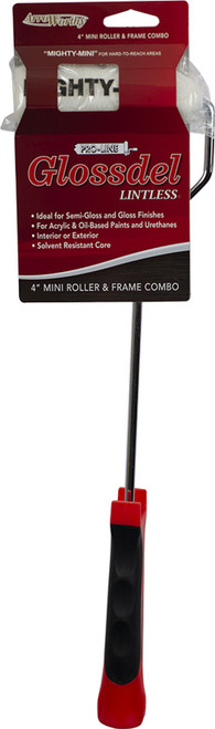 ArroWorthy 416B-GL3C 16" x 4" Barracuda Rod Frame & Mini Microfiber Roller Cover (3/8" Nap)