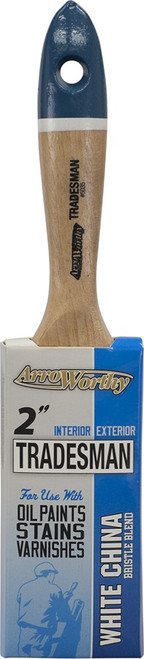 ArroWorthy 5035-2" Tradesman White China Bristle Flat Varnish Paint Brush