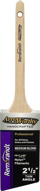 Arroworthy 6460 2-1/2" Rembrandt Rattail Angular Sash Paint Brush