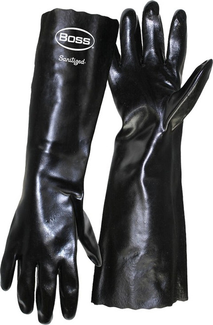 Boss B11082-L Lrg Black PVC Fully Coated 18" Glove