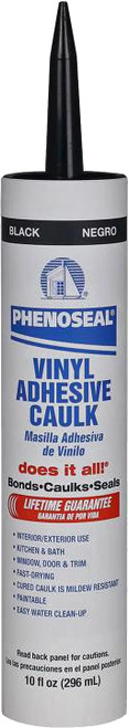 DAP 06102 10oz Black Phenoseal Does It All Vinyl Adhesive Caulk DAP 06102 10oz Black Phenoseal Does It All Vinyl Adhesive Caulk