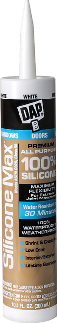 DAP 08790 10.1oz White Silicone Max All Purpose Sealant