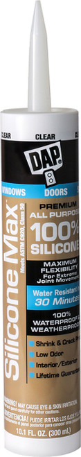 DAP 08791 10.1oz Clear Silicone Max All Purpose Sealant
