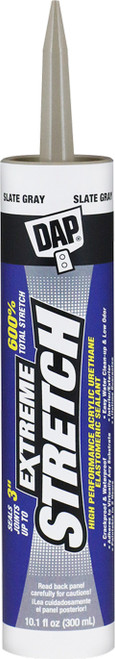 DAP 18711 10.1oz Slate Gray Extreme Stretch Acrylic Urethane Premium Elastomeric Sealant 12/pk