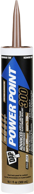 DAP 18942 10oz Redwood Tan Power Point 300 Acrylic Urethane Elastomeric Sealant 12/pk
