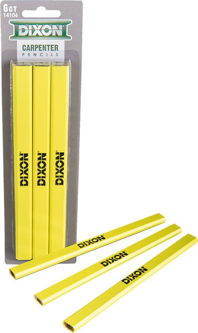 Dixon 14106 Safety Green Carpenter Pencils (6pk)