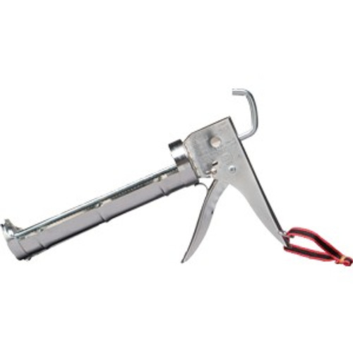 Dripless CC200 10oz Chrome Ratchet Drive Caulking Gun w/8:1 Thrust Ratio