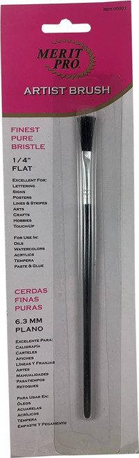 Dynamic 00001 #1/4 Flat Pure Bristle Artist Brush