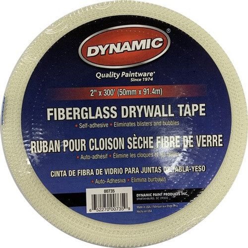 Dynamic 00735 2" x 300' White Self Adhesive Mesh Drywall Tape
