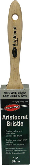 Dynamic 21552 1-1/2" (38mm) Aristocrat Flat White Bristle Paint Brush