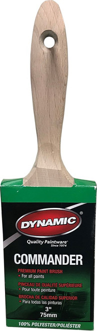 Dynamic 88107 3" (75mm) Commander Flat Polyester Paint Brush