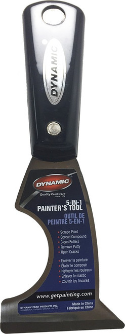 Dynamic DYN10321 5-in-1 Nylon Handle Painters Tool with Carbon Steel Blade