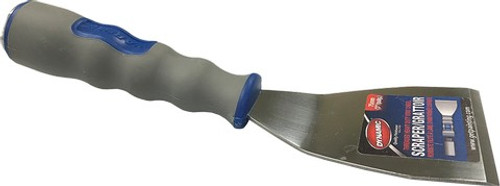 Dynamic DYN397 3" Bent Scraper w/Threaded Handle and .060" Carbon Steel Blade
