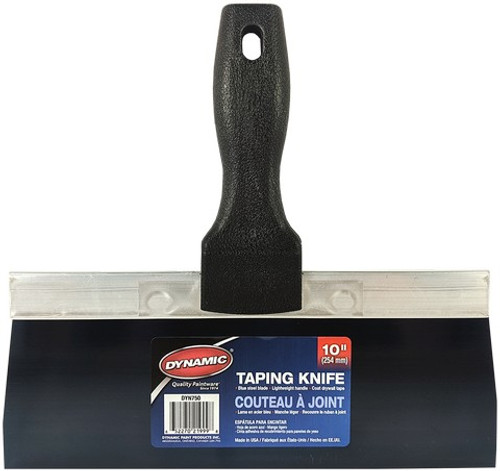 Dynamic DYN750 10" Blue Steel Taping Knife with Black Plastic Handle
