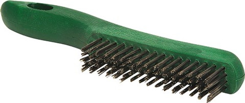 Dynamic HD002030 8" 4 x 16 Row Plastic Shoe Handle Wire Brush Dynamic HD002030 8" 4 x 16 Row Plastic Shoe Handle Wire Brush