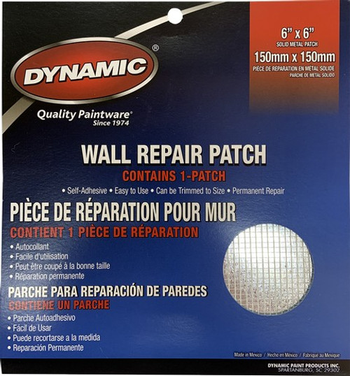 Dynamic LF055001 6" x 6" (150mm x 150mm) Drywall Repair Patch Dynamic LF055001 6" x 6" (150mm x 150mm) Drywall Repair Patch